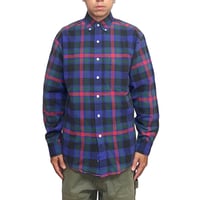 【USED】90's OLD GAP CHECK B.D SHIRT BLUE×GREEN×RED