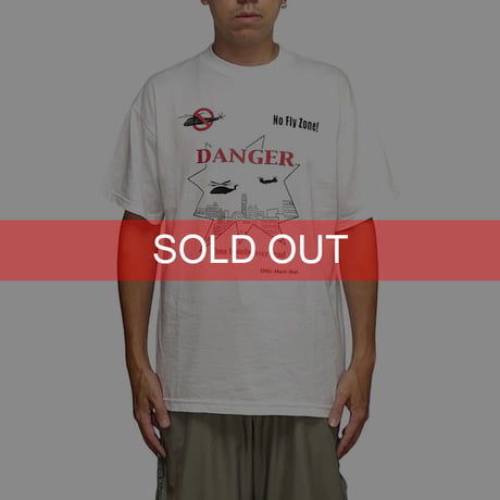 【USED】00's OIU-Heli-Net DANGER T-SHIRT