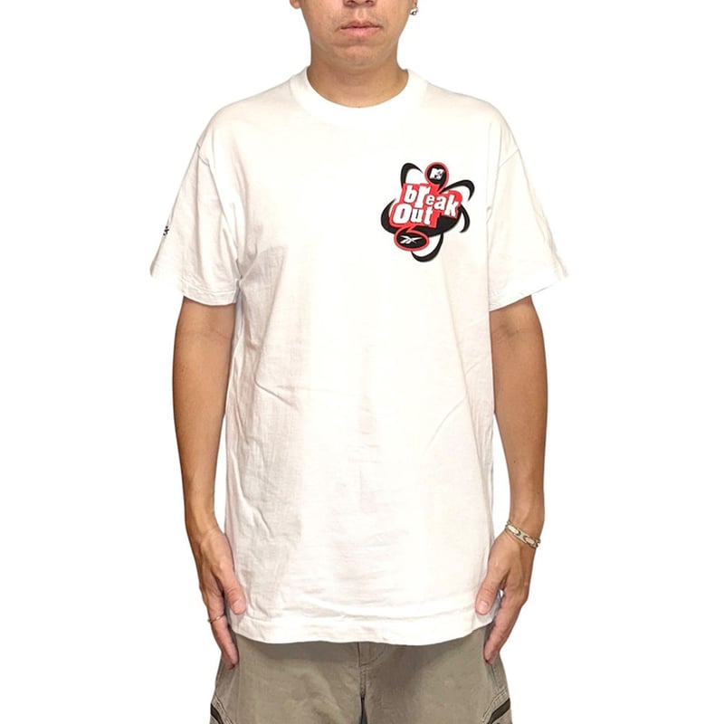 【 貴重 】リバプール Reebok シャツ USED】90's Reebok × MTV “Break Out” T-shirt | K
