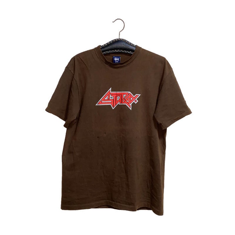 USED】90'S STUSSY ANTHRAX-ISH LOGO T-SHIRT | KO USED】90'S STUSSY ANTHRAX-ISH LOGO T-SHIRT | KO
