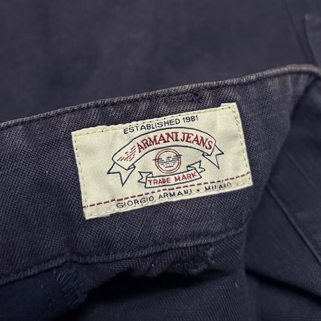 【USED】90's ARMANI JEANS DRY COTTON CARGO SHORTS