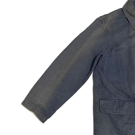 【USED】90's DKNY Linen Blend Faded Zip Coverall Jacket