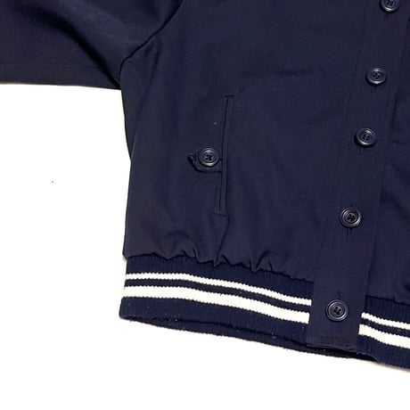 【USED】80's CACHE D'OR CROPPED BUTTON JACKET NAVY