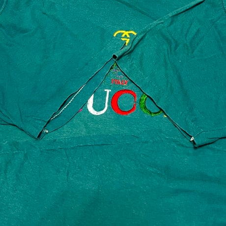 【USED】80's-90's BOOTLEG EMBROIDERED LOGO T-SHIRT
