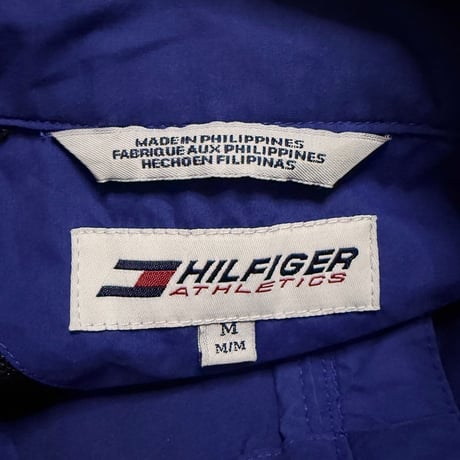 【USED】90's Tommy Hilfiger Athletics Dual Half-Zip Pullover Blue × Black
