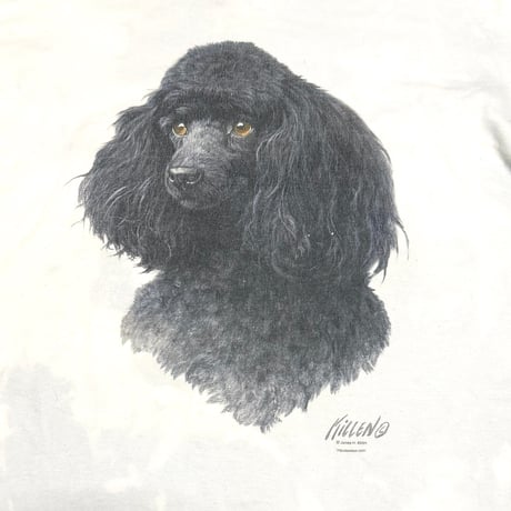 【USED】00's James Killen Black Poodle Graphic T-Shirt