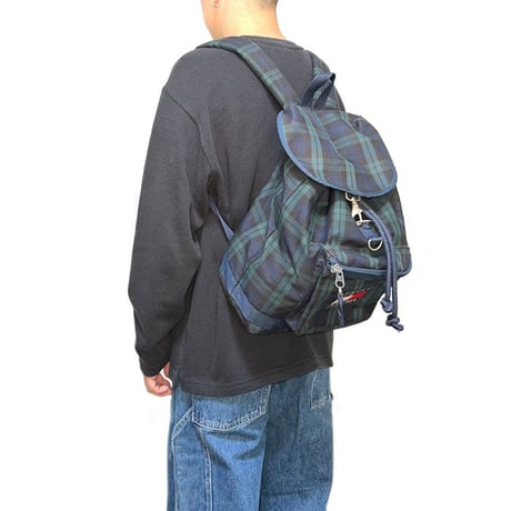 【USED】90'S TOMMY HILFIGER BLACK WATCH BACKPACK