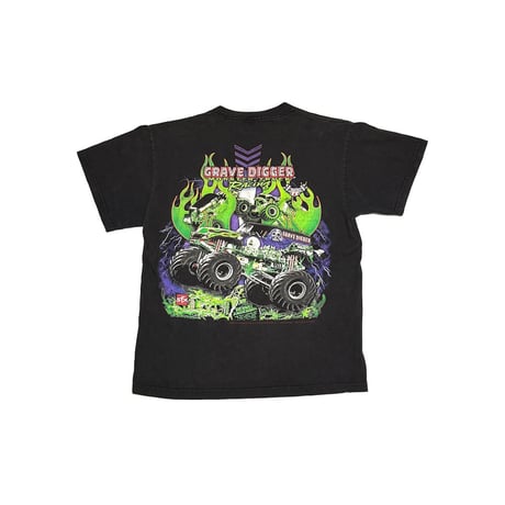 【USED】00's Grave Digger Monster Truck Double-Sided T-shirt
