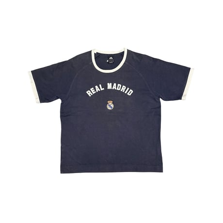 【USED】00's adidas Real Madrid Raglan Cotton Ringer T-Shirt