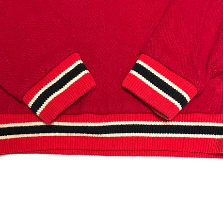 【USED】90's Hysteric Glamour “MOPAR HG-72” Varsity Style Half-Zip Pullover
