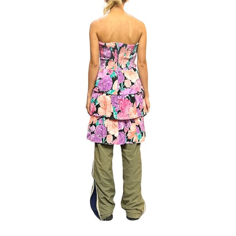 【USED】 80'S-90'S Young Hawaii FOR LIBERTY HOUSE FLORAL DRESS