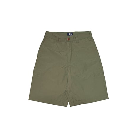 【USED】90's-00's STUSSY RIPSTOP NYLON 6-POCKET SHORTS KHAKI