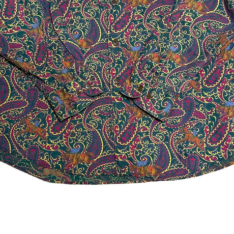 【USED】90's OLD GAP Horse & Paisley Pattern B.D Shirt