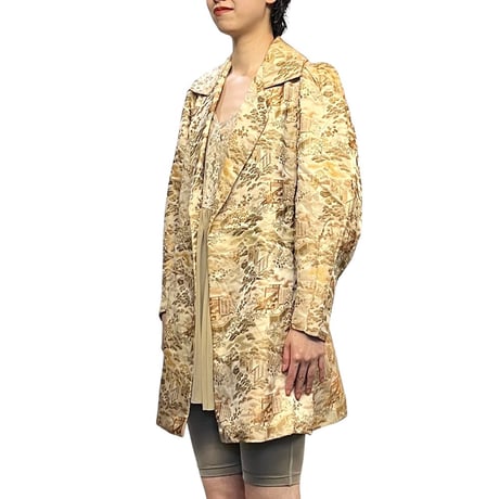 【USED】1890's LANTERN SLEEVE ORIENTAL JACQUARD JACKET