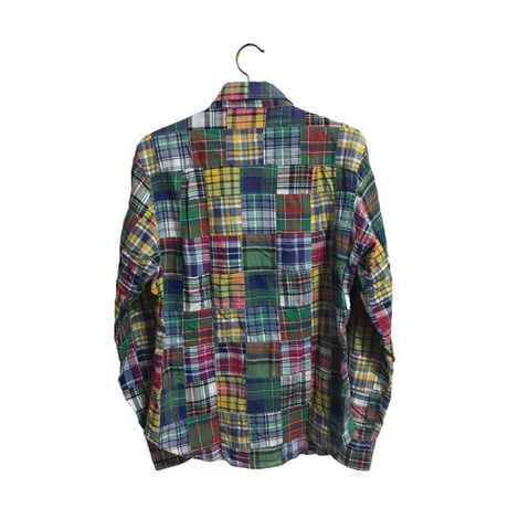 【USED】00'S  A BATHING APE PATCH WORK SHIRT