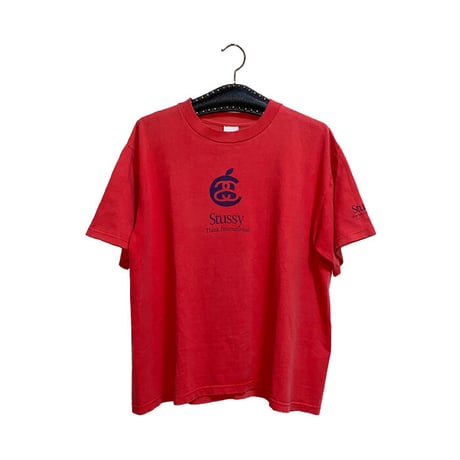【USED】90'S STUSSY APPLE LOGO T-SHIRT