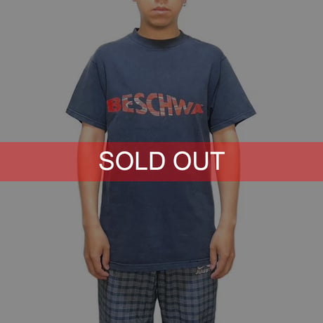 【USED】90'S-00'S BESCHWA DISTORTED LOGO T-SHIRT