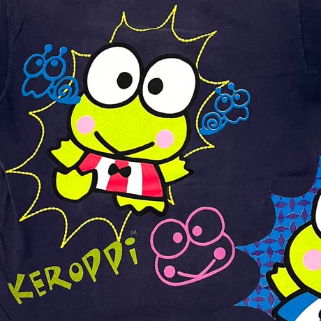 【USED】90's SANRIO KERO KERO KEROPPI MULTI PRINT T-SHIRT