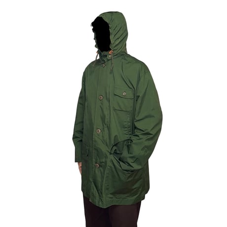 【USED】90's Henry Cotton's Dark Green Nylon Hooded Field Jacket