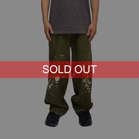 【USED】60's-70's SWEDISH ARMY PAINTED UTILITY PANTS
