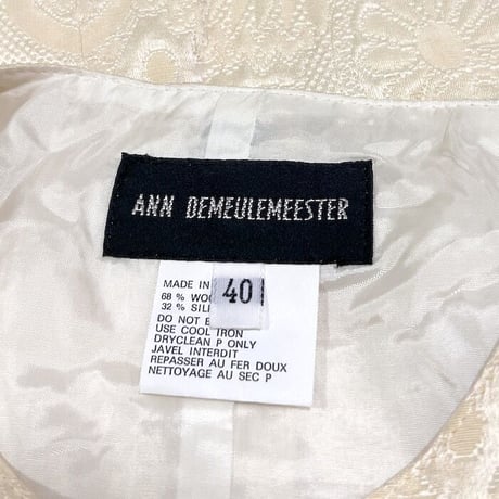 【USED】00'S ANN DEMEULEMEESTER JACQUARD VEST