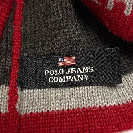 【USED】00's POLO JEANS CO. "RL" KNIT BEANIE