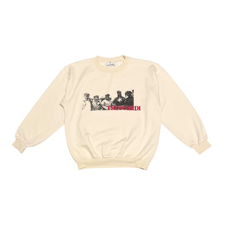 【USED】80's-90's TRUSSARDI Craftsmen Photo Graphic Sweatshirt