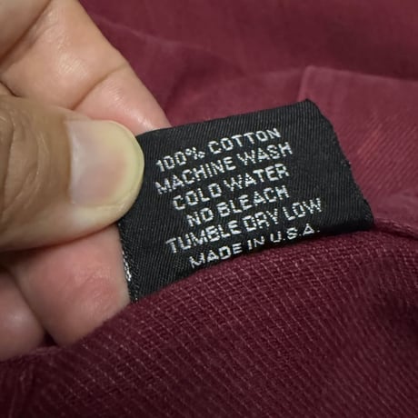【USED】80's-90's AIRWALK Super Baggy Work Pants Wine Red Made in USA