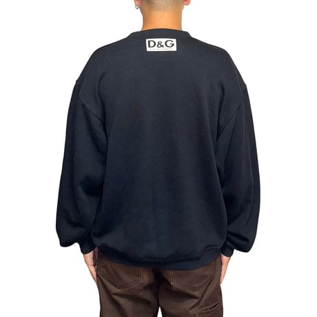 【USED】90's-00's D&G DOLCE & GABBANA "Sicily & Globe" Graphic Sweatshirt