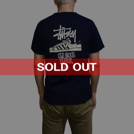 【USED】90'S STUSSY OLD SKOOL T-SHIRT