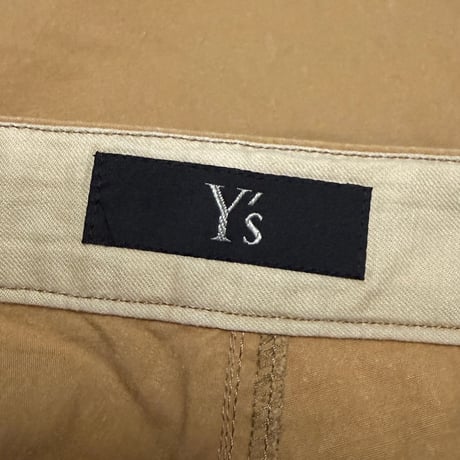 【USED】00's Y’s Cotton Linen Wide Work Pants Beige