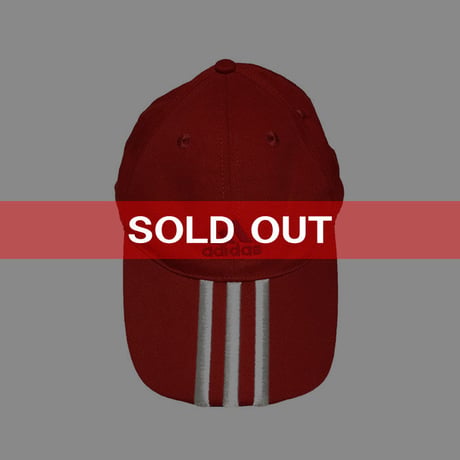 【USED】00'S ADIDAS 3STRIPS LOGO CAP RED