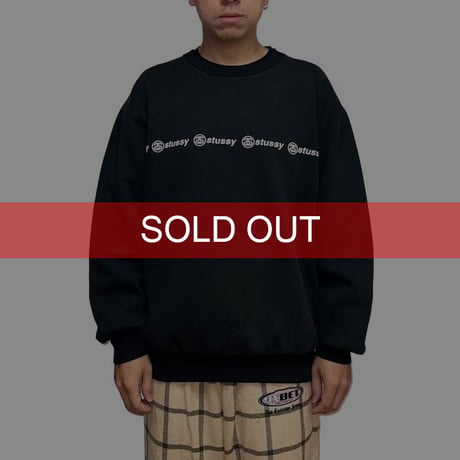 【USED】90's STUSSY CHANEL LOGO LINE SWEATSHIRT
