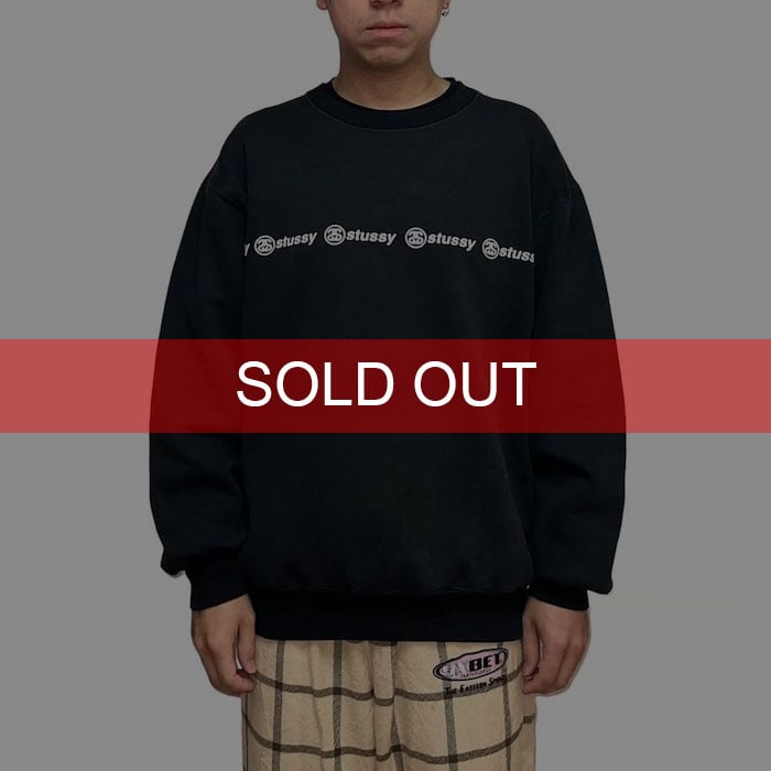 USED】90's STUSSY CHANEL LOGO LINE SWEATSHIRT |
