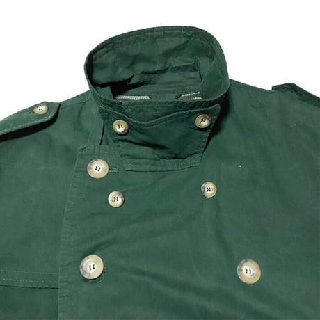 【USED】80'S-90'S GIORGIO ARMANI LONG TRENCH COAT GREEN