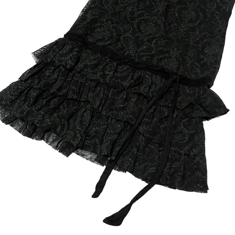 【USED】00's DPM by Depech Mod BLACK LACE DRESS