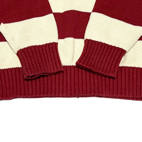 【USED】90's Polo by Ralph Lauren WALLY BORDER COTTON KNIT SWEATER