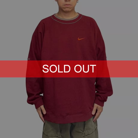 【USED】90's NIKE X-TRAINING SWEATSHIRT BURGUNDY