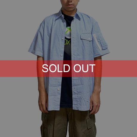 【USED】90'S STUSSY GINGHAM CHECK S/S SHIRT