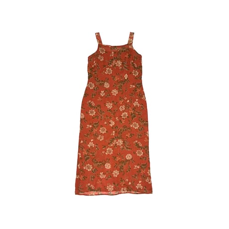 【USED】00's Eddie Bauer BOTANICAL PATTERN LONG DRESS