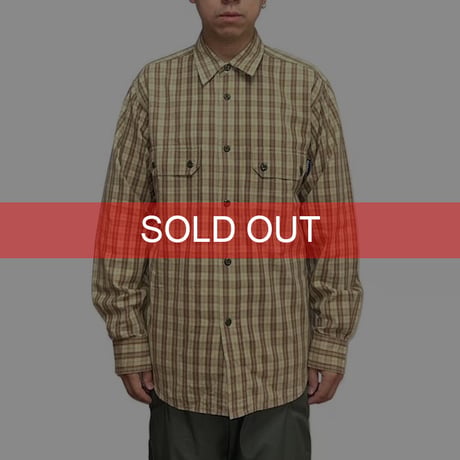 【USED】90's STUSSY FLAP POCKET CHECK SHIRT