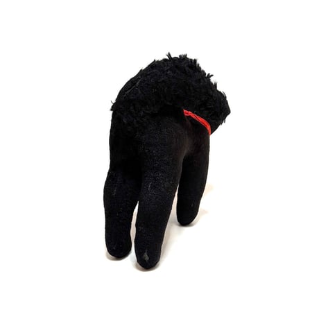 【USED】50's-60's Velvet Black Cat European Plush Figure