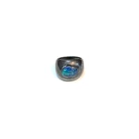 【USED】Vintage SILVER RING with OPAL