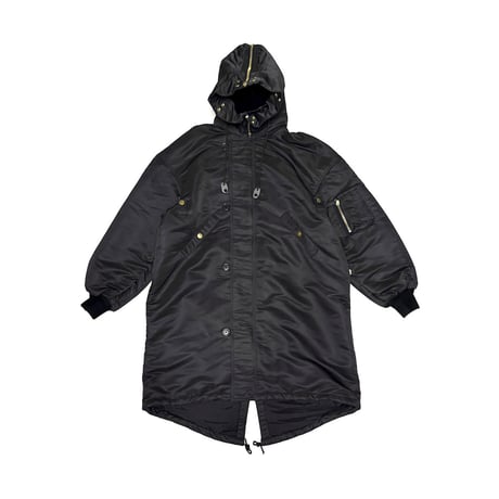 【USED】90's JPG Jean’s by Gaultier Hybrid N-3B × Fishtail Mods Coat Black