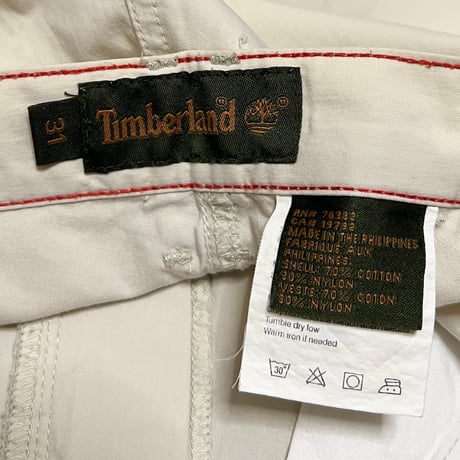 【USED】00's Timberland CARGO SHORTS OFF WHITE