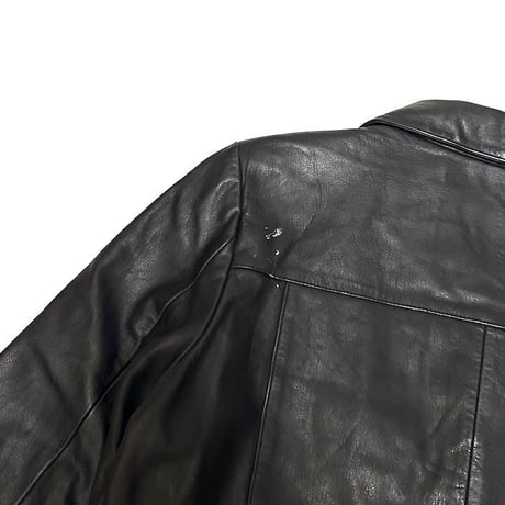 【USED】00'S OUTBROOK LEATHER JACKET BLACK