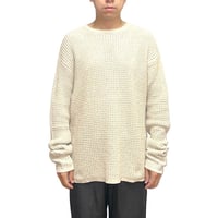【USED】00's J.CREW LOW GUAGE COTTON LINEN KNIT SWEATER