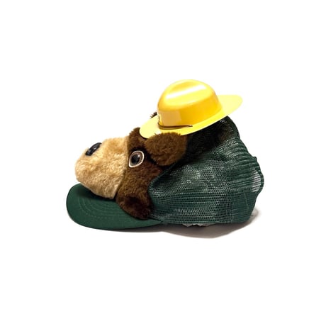 【USED】80's Smokey Bear Plush Trucker Cap