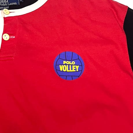 【USED】90's Polo by Ralph Lauren POLO VOLLEY HENRY NECK T-SHIRT