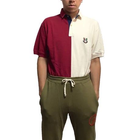 【USED】90'S TOMMY HILFIGER BICOLOR POLO SHIRT